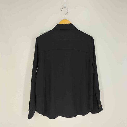 ザラ ZARA デザインメタルボタン とろみシャツ レディース import:L