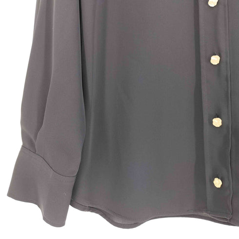 ザラ ZARA デザインメタルボタン とろみシャツ レディース import:L