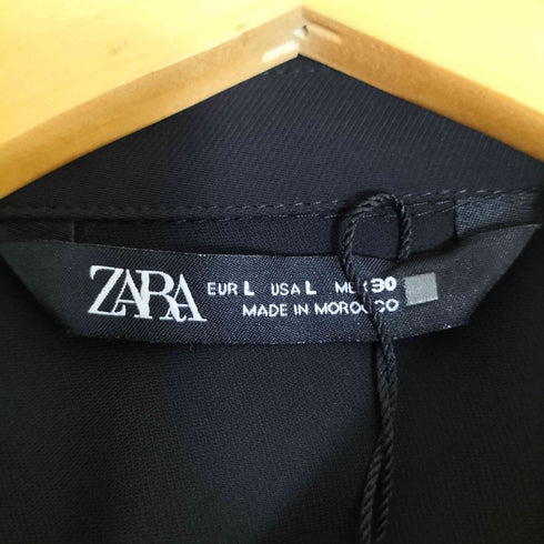 ザラ ZARA デザインメタルボタン とろみシャツ レディース import:L