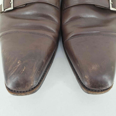 MEERMIN MADE IN SPAIN モンクストラップ ポインテッドトゥ レザーシューズ メンズ UK:8.5