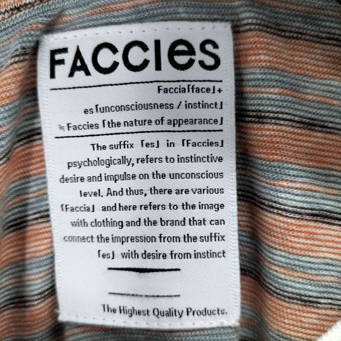 ファッチーズ FACCIES L/S コットンクルーネックボーダーTシャツ メンズ JPN:2
