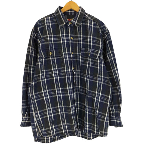 FIELD'N FOREST タータンチェック フラップポケット コットン フランネル シャツ メンズ import:XL