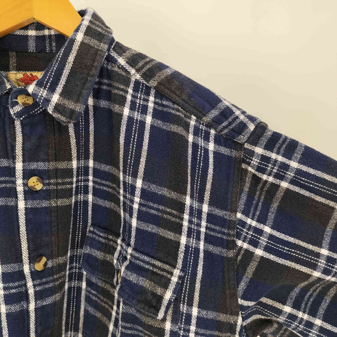 FIELD'N FOREST タータンチェック フラップポケット コットン フランネル シャツ メンズ import:XL