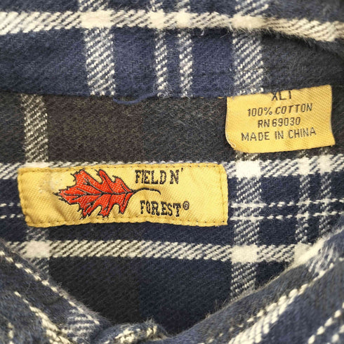 FIELD'N FOREST タータンチェック フラップポケット コットン フランネル シャツ メンズ import:XL