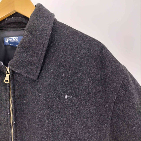 ポロバイラルフローレン Polo by RALPH LAUREN 90S サイド アジャスター ベルト ウール ナイロン スウィングトップ スポーツ ジャケット メンズ import:L