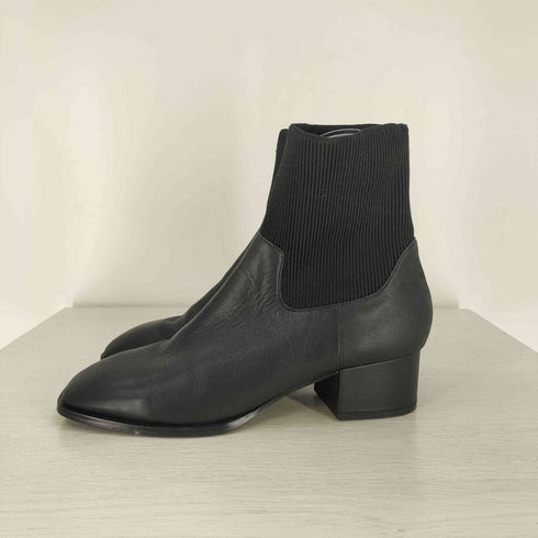 ブラックバイマウジー BLACK by moussy combi boots レザー ニット コンビ ブーツ レディース LL/39