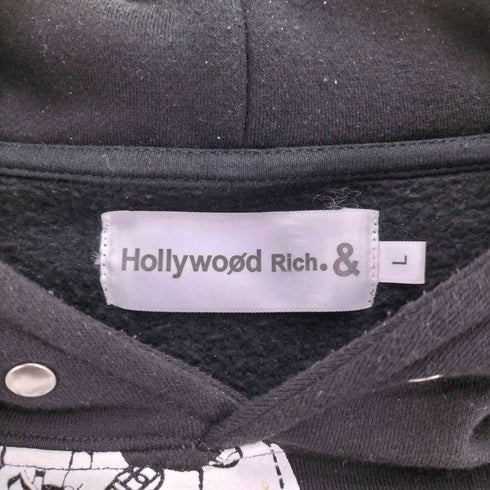 Hollywood rich.& 裏起毛 総柄 PO 長袖 パーカー メンズ JPN:L
