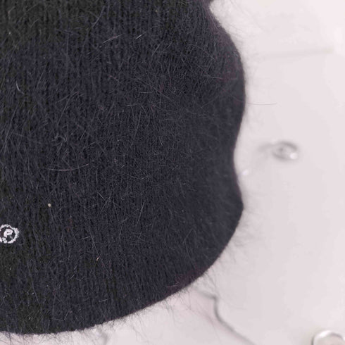 NOMANUAL NM HAIRY BEANIE - BLACK レディース FREE