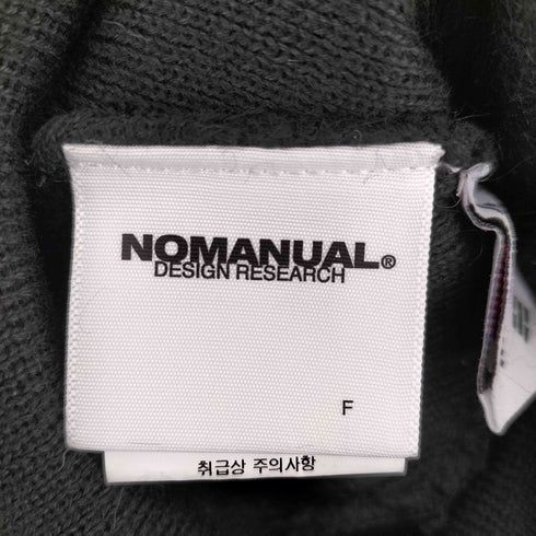 NOMANUAL NM HAIRY BEANIE - BLACK レディース FREE