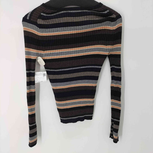 ビューティーアンドユースユナイテッドアローズ BEAUTY & YOUTH UNITED ARROWS リブ カフスボタン コンパクト ニット プルオーバー レディース FREE