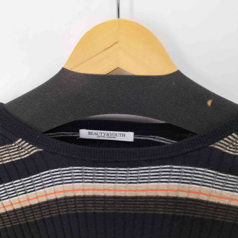 ビューティーアンドユースユナイテッドアローズ BEAUTY & YOUTH UNITED ARROWS リブ カフスボタン コンパクト ニット プルオーバー レディース FREE