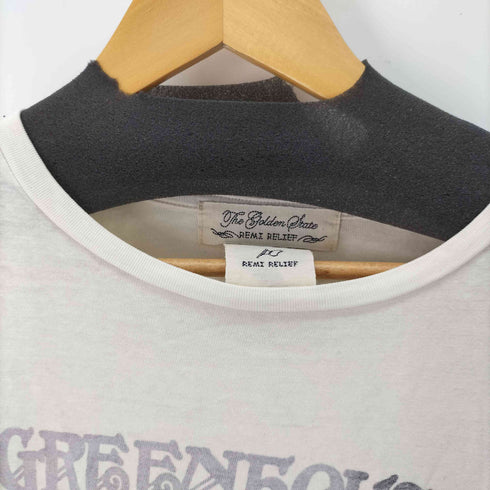 レミレリーフ REMI RELIEF フロントプリント長袖Tシャツ メンズ S