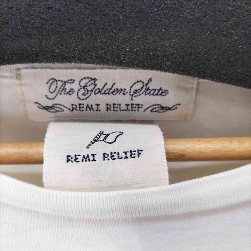 レミレリーフ REMI RELIEF フロントプリント長袖Tシャツ メンズ S