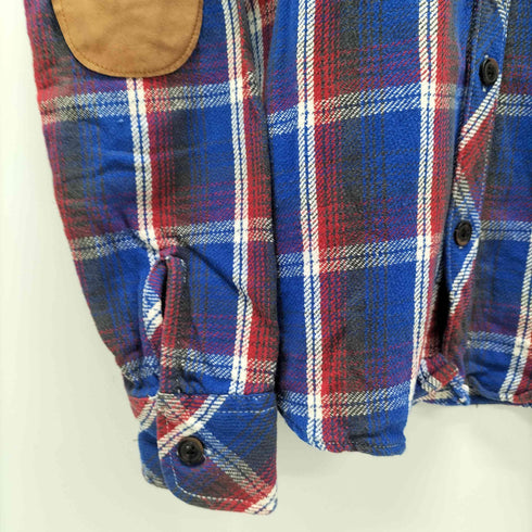 スコッチアンドソーダ SCOTCH&SODA エルボーパッチチェックネルシャツ メンズ S