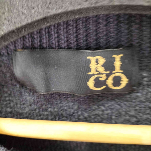 リコ RICO 起毛デザインVネックセーター メンズ S