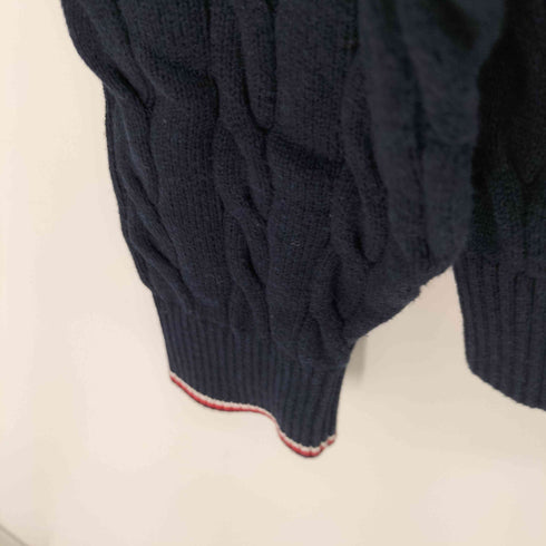 トミーヒルフィガー TOMMY HILFIGER ORGANIC COTTON 刺繍ロゴケーブルセーター メンズ M