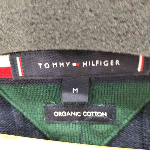 トミーヒルフィガー TOMMY HILFIGER ORGANIC COTTON 刺繍ロゴケーブルセーター メンズ M
