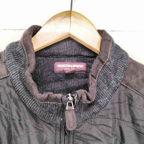 ジョンストンアンドマーフィー JOHNSTON&MURPHY ナイロン×コットンニット 切替ドライバーズニット メンズ XXL
