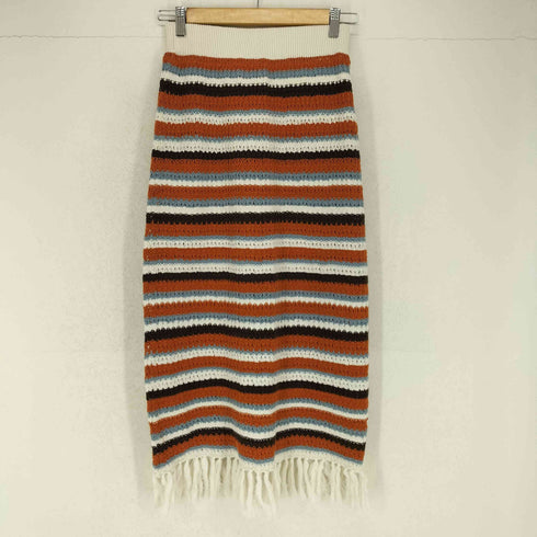 ビーミングバイビームス B:MING by BEAMS 裾フリンジボーダーニットスカート レディース ONE SIZE