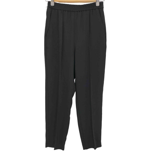 ユナイテッドアローズグリーンレーベルリラクシング UNITED ARROWS green label relaxing ダブルクロス Wゴム テーパードパンツ マシンウォッシャブル・防シワ レディース 36