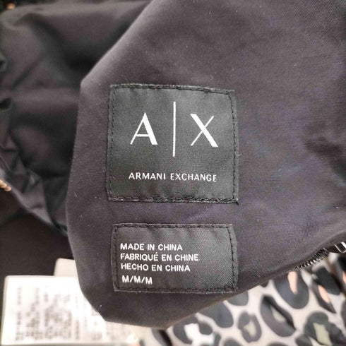 アルマーニエクスチェンジ ARMANI EXCHANGE レオパード センターフリル リバーシブル ダウンジャケット レディース import:M