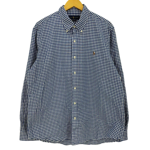 ラルフローレン RALPH LAUREN CLASSIC FIT ポニー刺繍 ボタンダウン ギンガムチェックシャツ メンズ import:XL