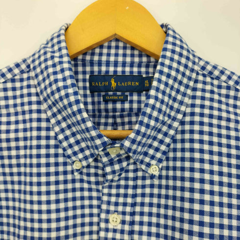 ラルフローレン RALPH LAUREN CLASSIC FIT ポニー刺繍 ボタンダウン ギンガムチェックシャツ メンズ import:XL