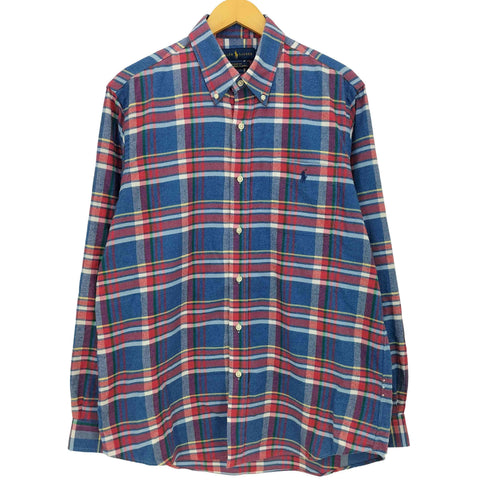 ラルフローレン RALPH LAUREN CLASSIC FIT PERFORMANCE FLANNEL ポニー刺繍 ボタンダウン チェックシャツ メンズ import:L