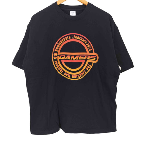 笑い男 企業ロゴ・アニメプリント クルーネック S/S Tシャツ メンズ JPN:L