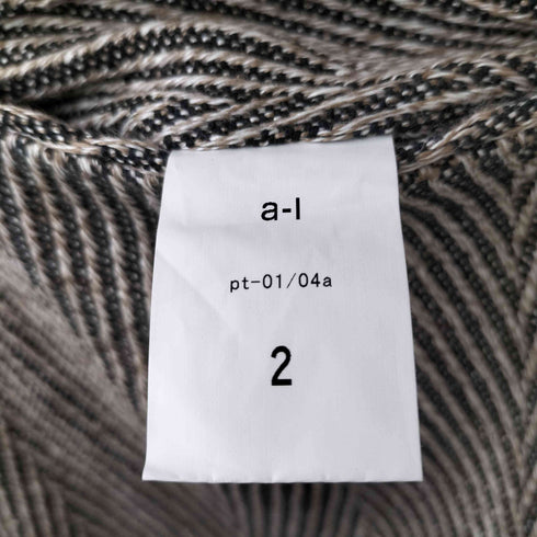 a-l アール BOX PLEATS SLACKS ツイードスラックス メンズ JPN:2