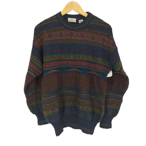 MADE IN ITALY 総柄アルパカ混クルーネックニット メンズ JPN:M