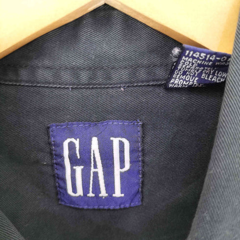 ギャップ Gap 90S OLD GAP ブラック コットンシャツ メンズ import:L