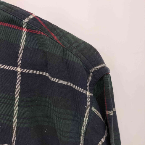 エディーバウアー Eddie Bauer 90S 襟コーデュロイ チェックシャツ コーデュロイリメイク メンズ import:M