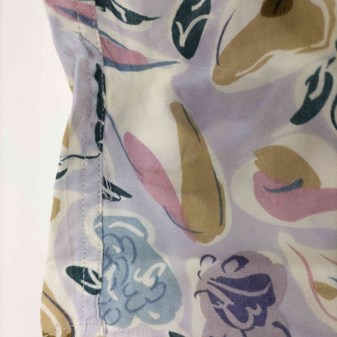 W・E・L・G リーフ 総柄 レーヨン リネン S/S アロハ シャツ メンズ JPN:L