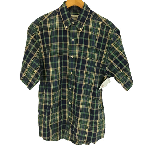 エディーバウアー Eddie Bauer 90-00S 白タグ マドラスチェック B.D S/S シャツ メンズ import:S