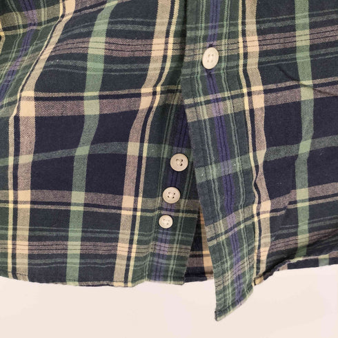 エディーバウアー Eddie Bauer 90-00S 白タグ マドラスチェック B.D S/S シャツ メンズ import:S