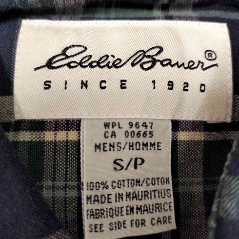 エディーバウアー Eddie Bauer 90-00S 白タグ マドラスチェック B.D S/S シャツ メンズ import:S