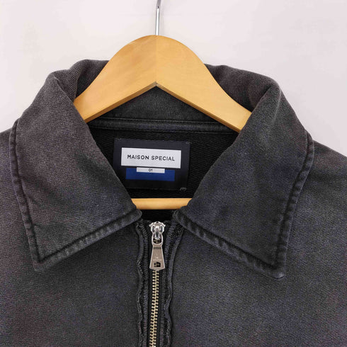 メゾンスペシャル MAISON SPECIAL 24AW Sandblasting Sweat Prime-Over Half-Zip Polo Shirt メンズ JPN:1