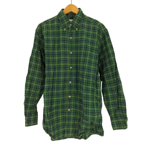 エディーバウアー Eddie Bauer 90-00S 白タグ マドラスチェック B.D L/S シャツ メンズ import:XS