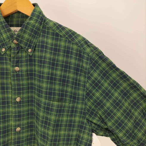 エディーバウアー Eddie Bauer 90-00S 白タグ マドラスチェック B.D L/S シャツ メンズ import:XS