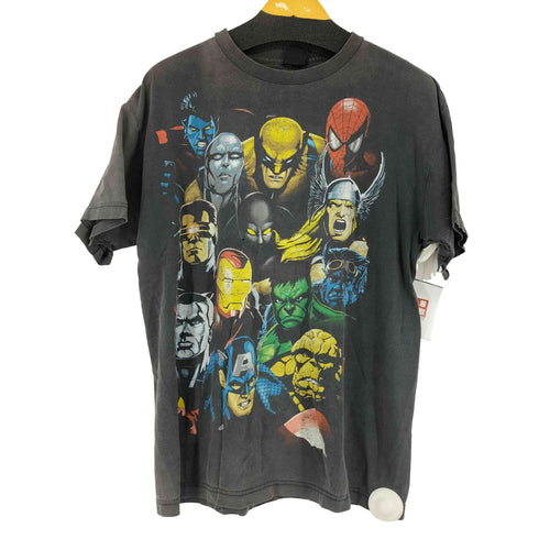 マーベル MARVEL フロントプリントTEE フェード クラッキング ヒーロー メンズ
