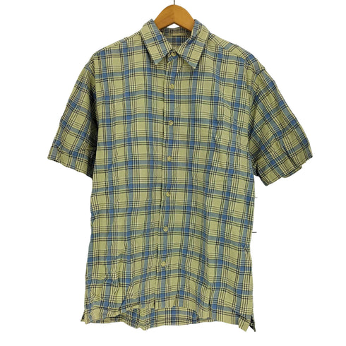 エディーバウアー Eddie Bauer 90-00S 白タグ タータンチェック S/S シャツ メンズ import:XS