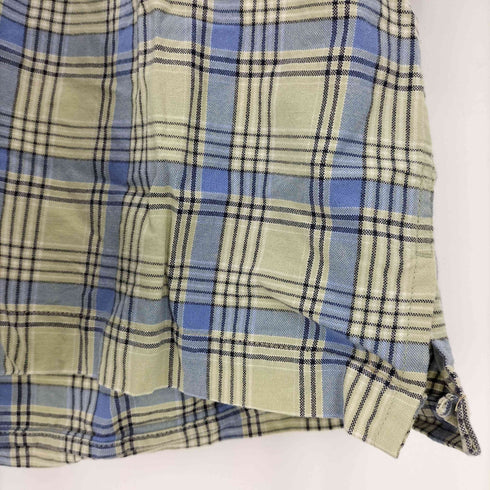 エディーバウアー Eddie Bauer 90-00S 白タグ タータンチェック S/S シャツ メンズ import:XS