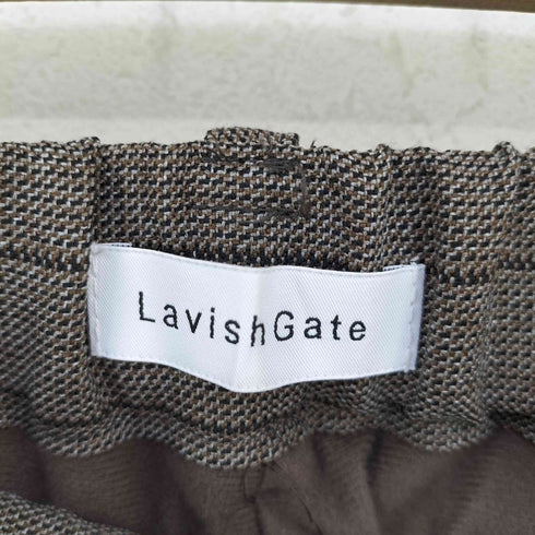 lavish gate 1タック ウエストゴム ストライプ スラックスパンツ レディース FREE