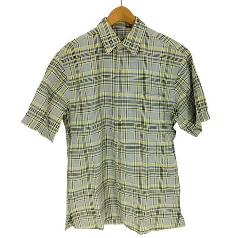 エディーバウアー Eddie Bauer 90-00S 白タグ マドラス チェック S/S シャツ メンズ import:XS