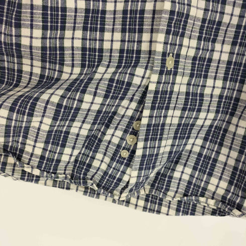 エディーバウアー Eddie Bauer 90-00S 白タグ マドラス チェック B.D L/S シャツ メンズ import:S