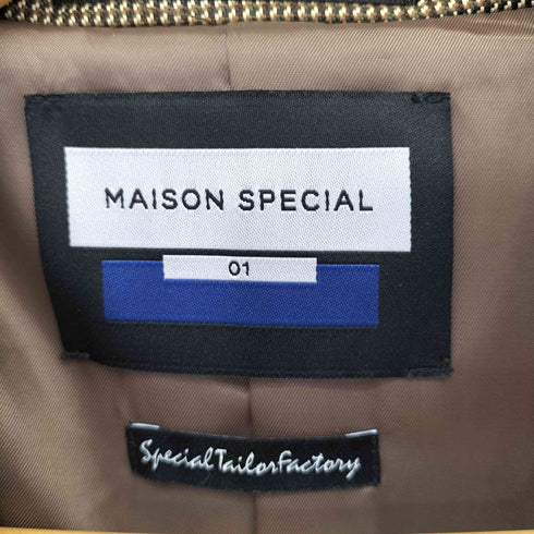 メゾンスペシャル MAISON SPECIAL ガンクラブチェックプライムオーバーセミダブルチェスターコート メンズ JPN:1