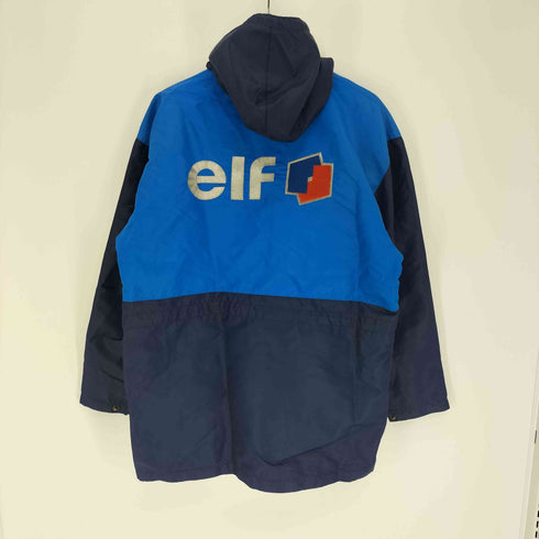 elF original collection バック ロゴ 刺繍 フーデッド ナイロン ジャケット マウンテン パーカー メンズ JPN:M