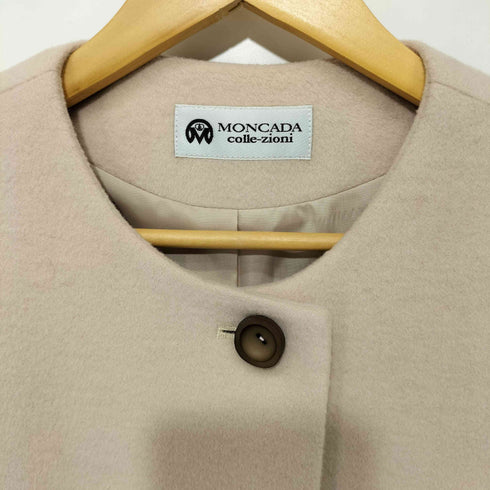 moncada colle-zioni ウール混 カシミヤ ノーカラーコート レディース JPN:L