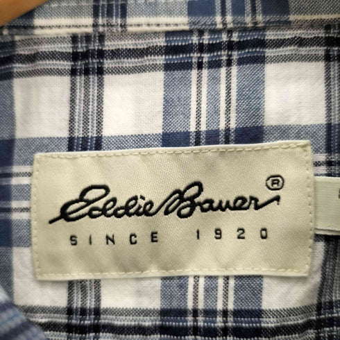 エディーバウアー Eddie Bauer 90-00S 白タグ タータンチェック B.D S/S シャツ メンズ import:XS